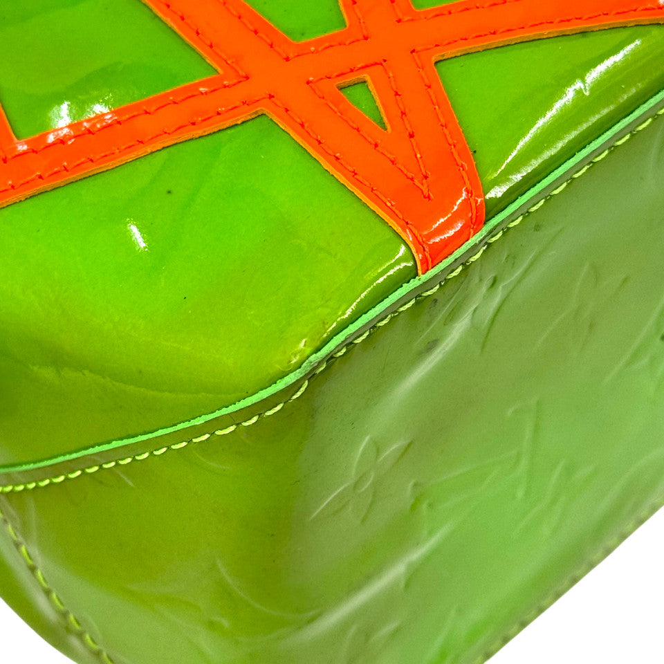 LOUIS VUITTON モノグラム ヴェルニ フルオ　グリーン リードPM M91904 ハンドバッグ