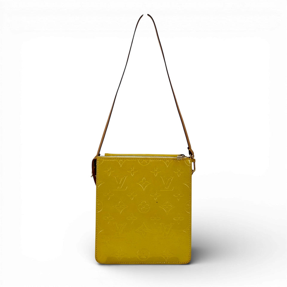 LOUIS VUITTON モノグラム ヴェルニ イエロー モット M91059 アクセサリー ポーチ