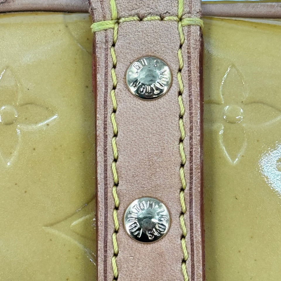 LOUIS VUITTON モノグラム ヴェルニ イエロー トンプキンス・スクエア M91102 ハンドバッグ