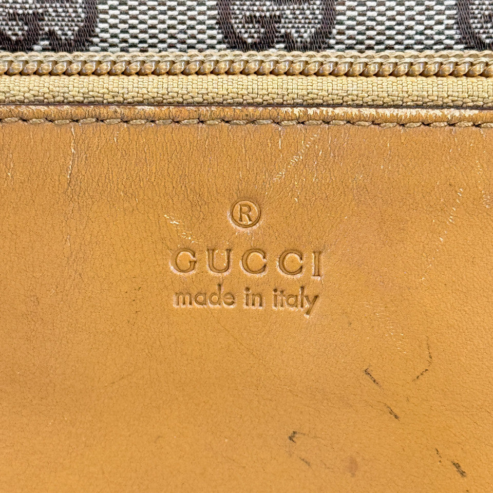GUCCI GGキャンバス ベージュ ショルダーバッグ