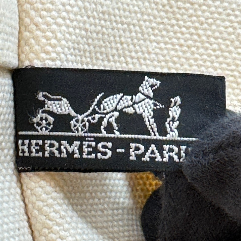 HERMES ホワイト ブラック ボラボラMM ハンドバッグ