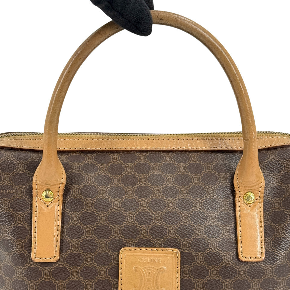 CELINE マカダム キャンバス ボストンバッグ