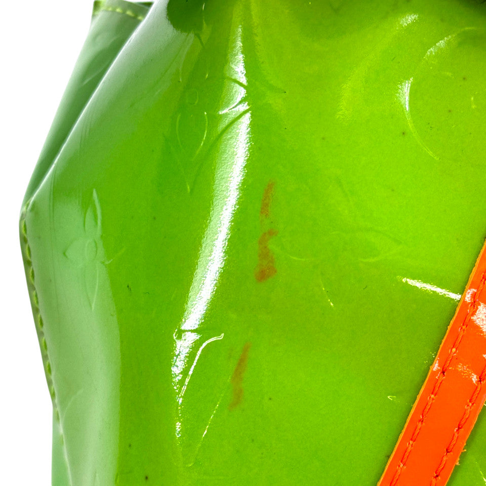 LOUIS VUITTON モノグラム ヴェルニ フルオ　グリーン リードPM M91904 ハンドバッグ