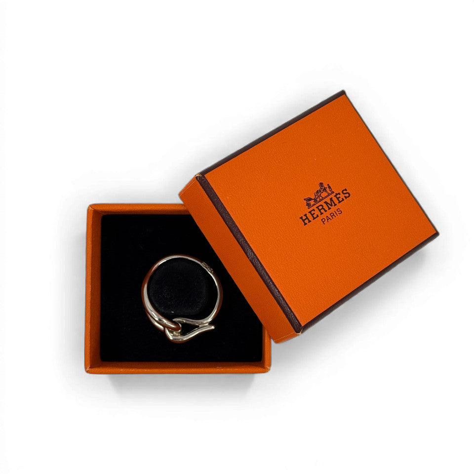 HERMES シルバー ジャンボ スカーフ リング