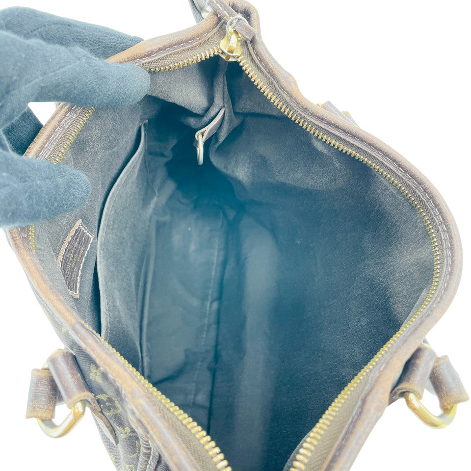 LOUIS VUITTON モノグラム エベヌ ミニラン ブザス アンジュール M95617 2WAY ハンドバッグ