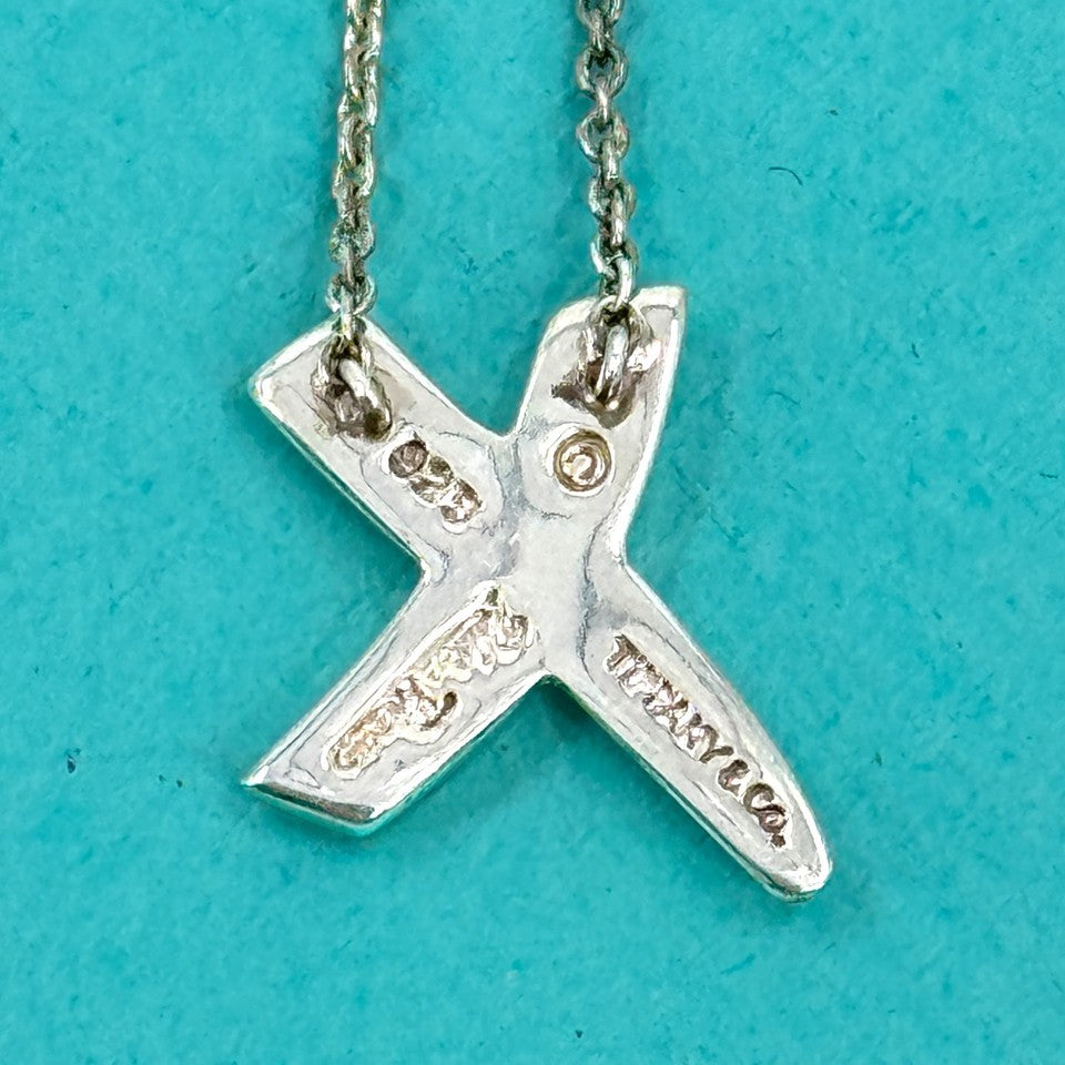 TIFFANY ネックレス   キス クロス  925 SV