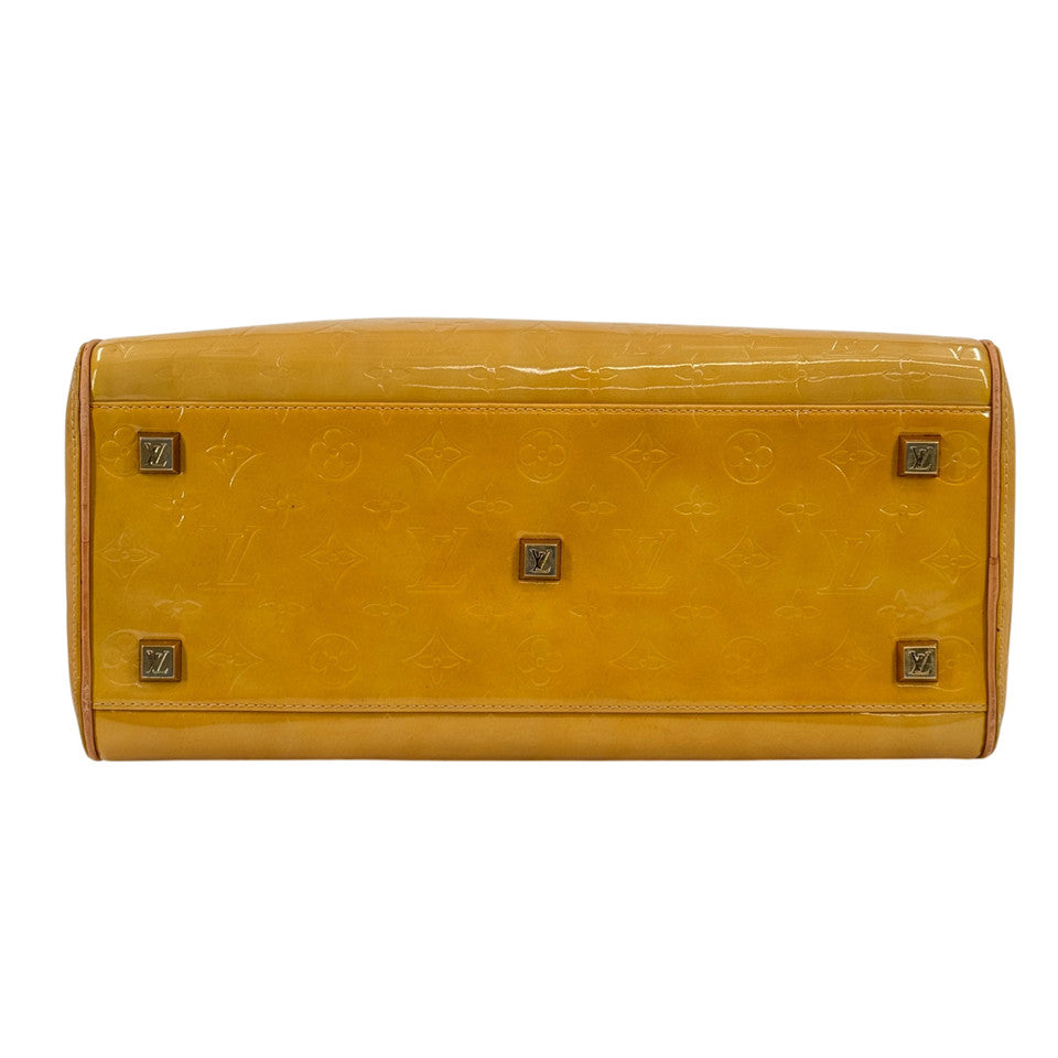 LOUIS VUITTON モノグラム ヴェルニ イエロー トンプキンス・スクエア M91102 ハンドバッグ