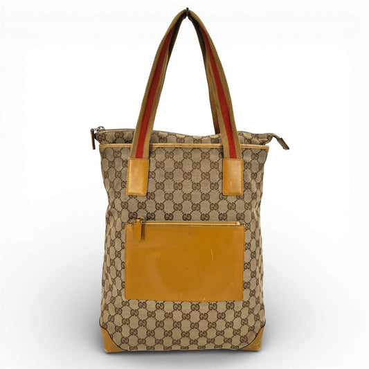 GUCCI GGキャンバス ベージュ ショルダーバッグ