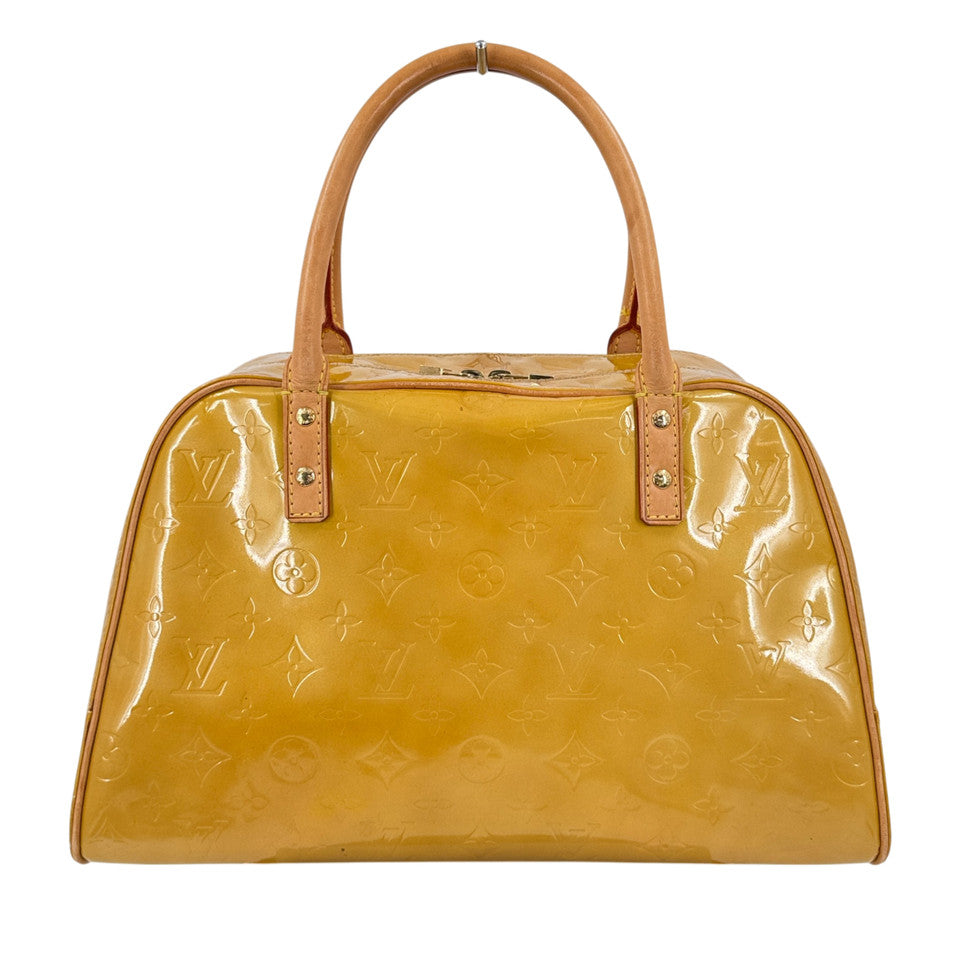 LOUIS VUITTON モノグラム ヴェルニ イエロー トンプキンス・スクエア M91102 ハンドバッグ