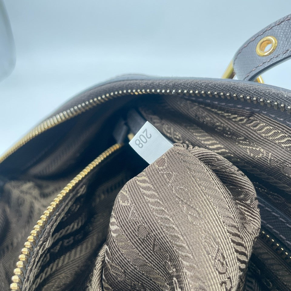 PRADA ミラノナイロン&サフィアーノレザー 2WAY Bruciato ショルダーバッグ