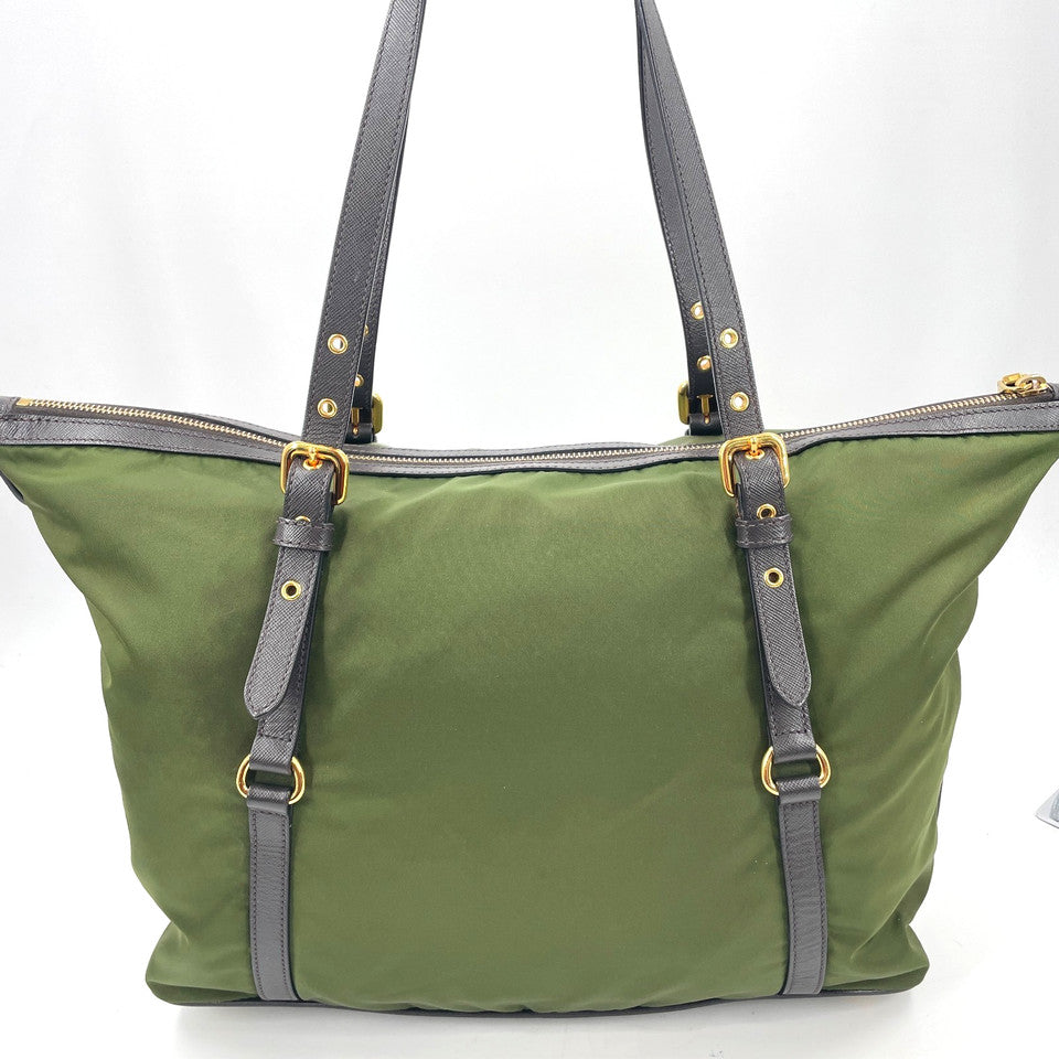 PRADA ミラノナイロン&サフィアーノレザー 2WAY Bruciato ショルダーバッグ