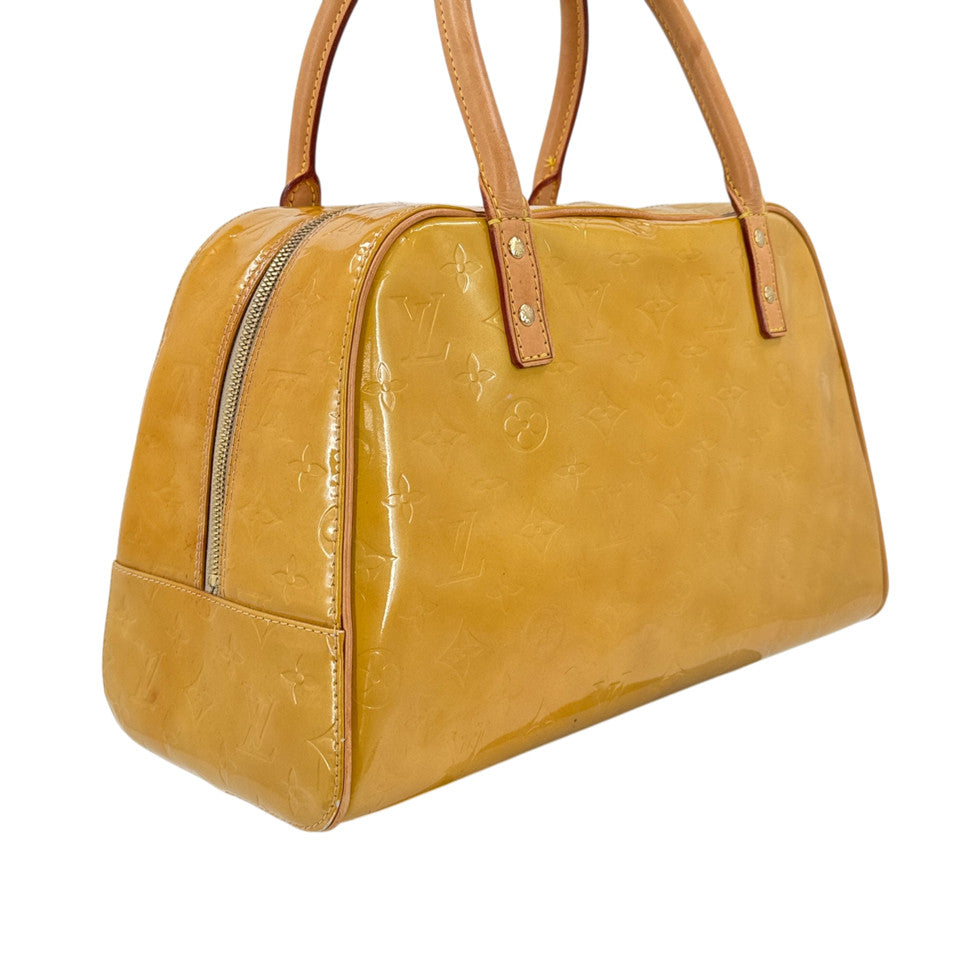 LOUIS VUITTON モノグラム ヴェルニ イエロー トンプキンス・スクエア M91102 ハンドバッグ