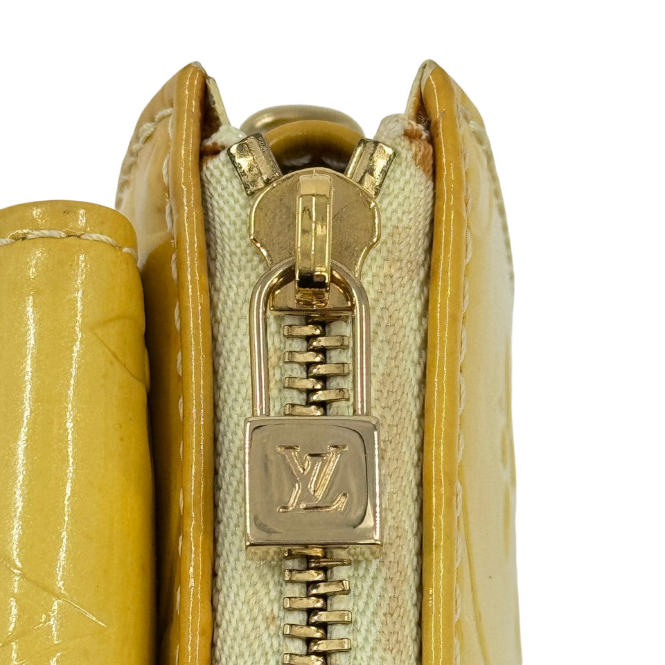 LOUIS VUITTON モノグラム ヴェルニ イエロー モット M91059 アクセサリー ポーチ