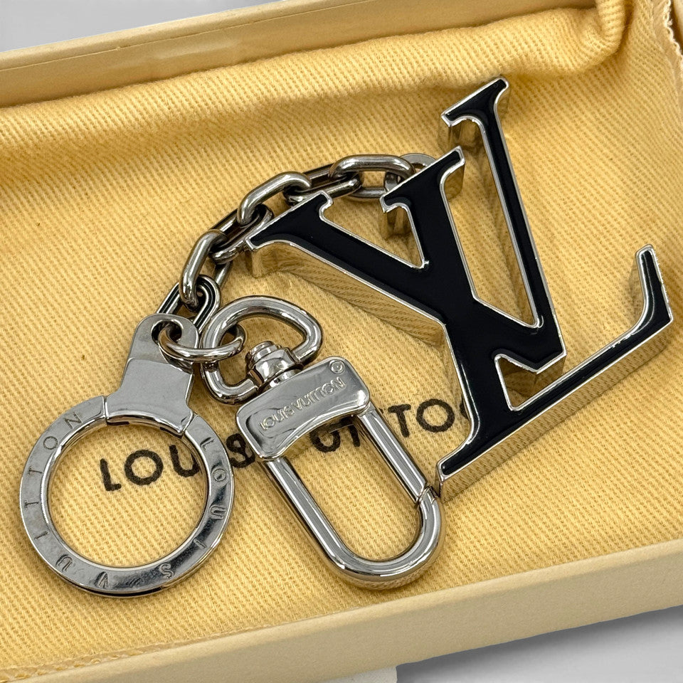 LOUIS VUITTON ポルトクレ プリント イニシャル ブラック M65071 バッグ チャーム