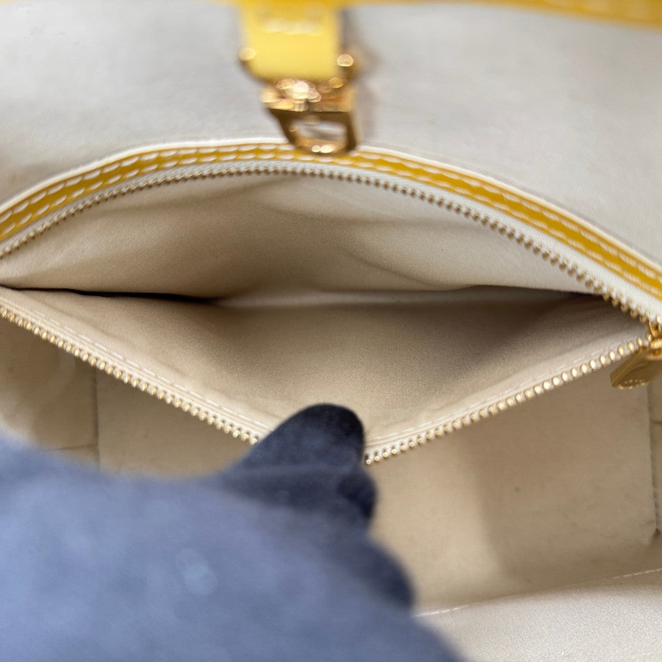 LOUIS VUITTON モノグラム ヴェルニ アヴァロンMM ブロンコレール M91743 ハンドバッグ