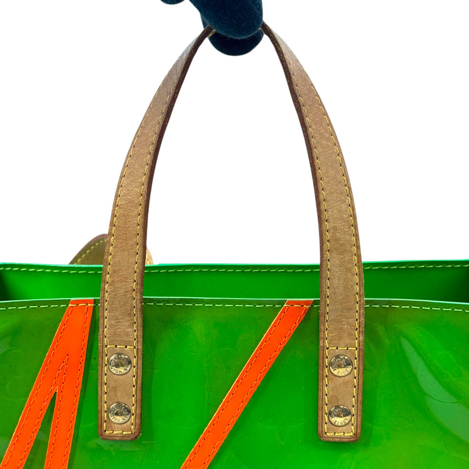 LOUIS VUITTON モノグラム ヴェルニ フルオ　グリーン リードPM M91904 ハンドバッグ