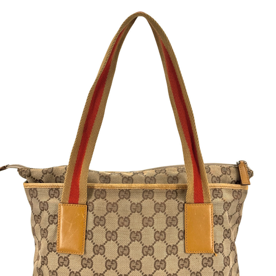 GUCCI GGキャンバス ベージュ ショルダーバッグ
