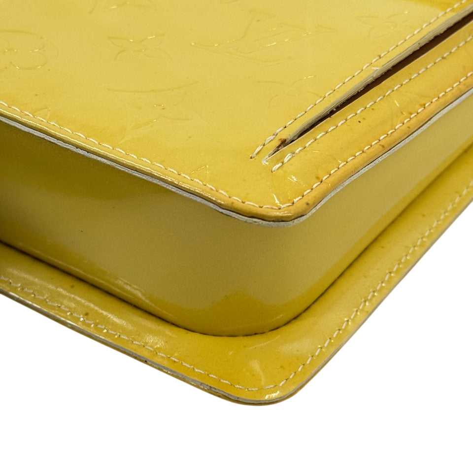 LOUIS VUITTON モノグラム ヴェルニ イエロー モット M91059 アクセサリー ポーチ