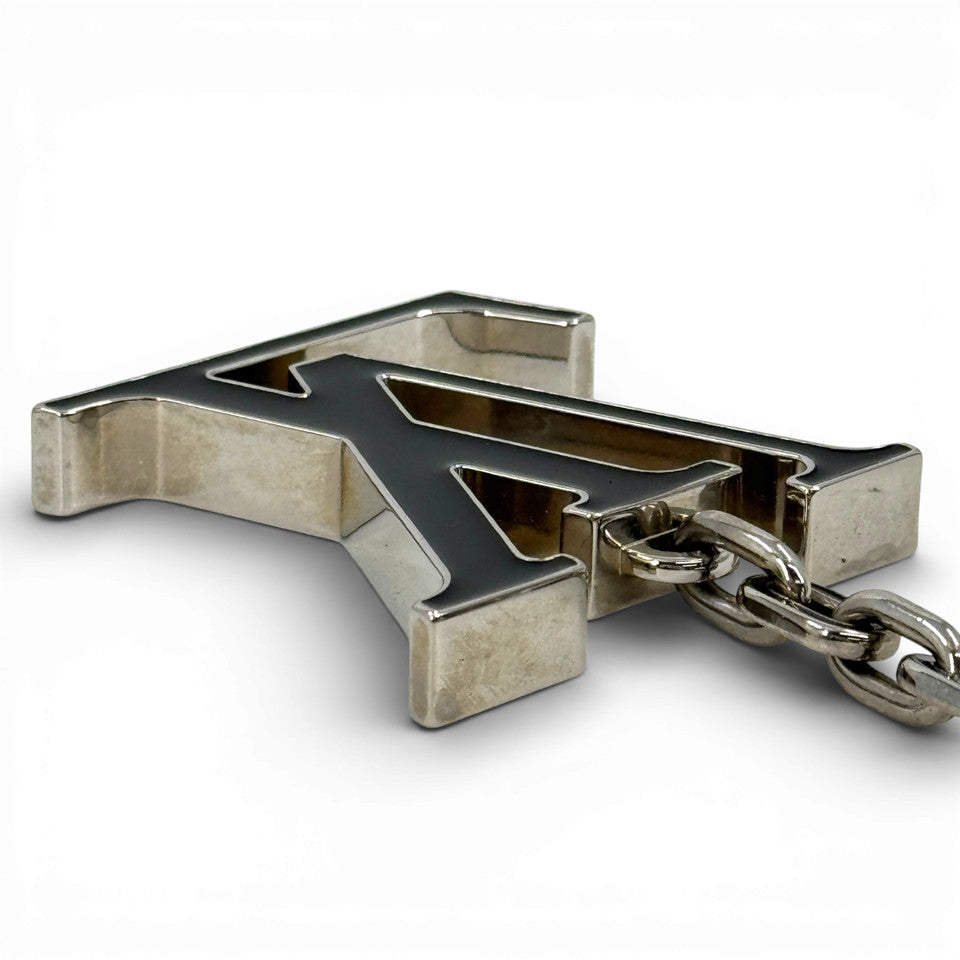 LOUIS VUITTON ポルトクレ プリント イニシャル ブラック M65071 バッグ チャーム