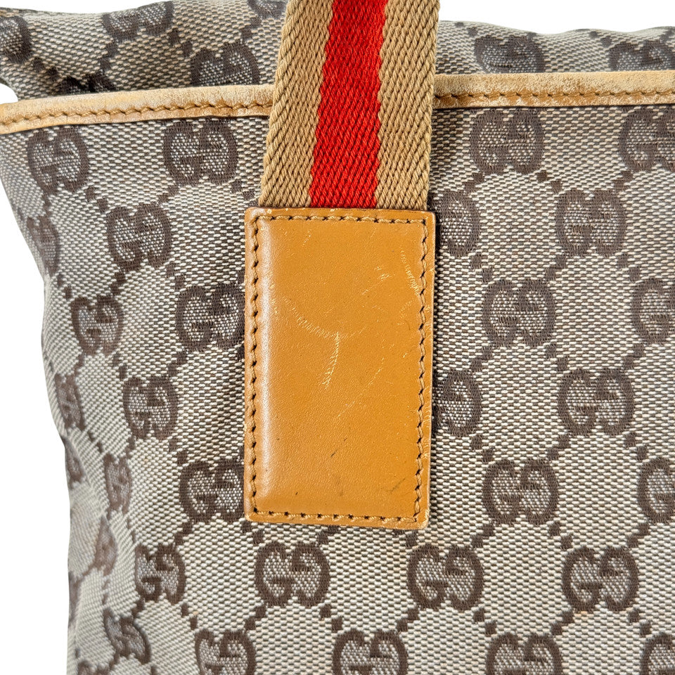 GUCCI GGキャンバス ベージュ ショルダーバッグ