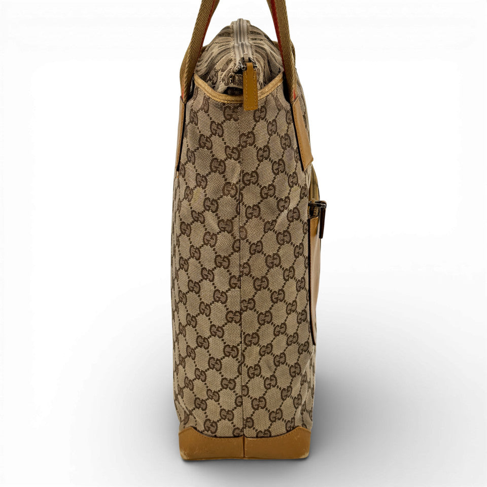 GUCCI GGキャンバス ベージュ ショルダーバッグ