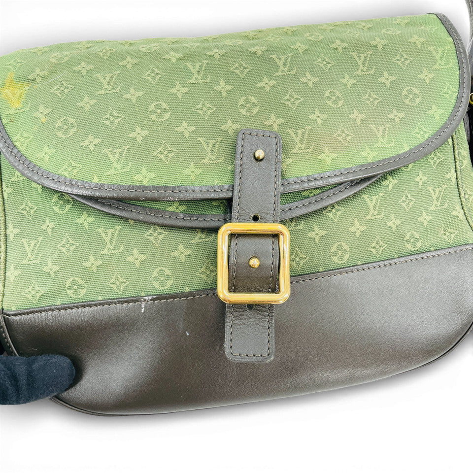 LOUIS VUITTON モノグラム ミニラン グリーン カーキ ベレンジャー M92673 ショルダーバッグ