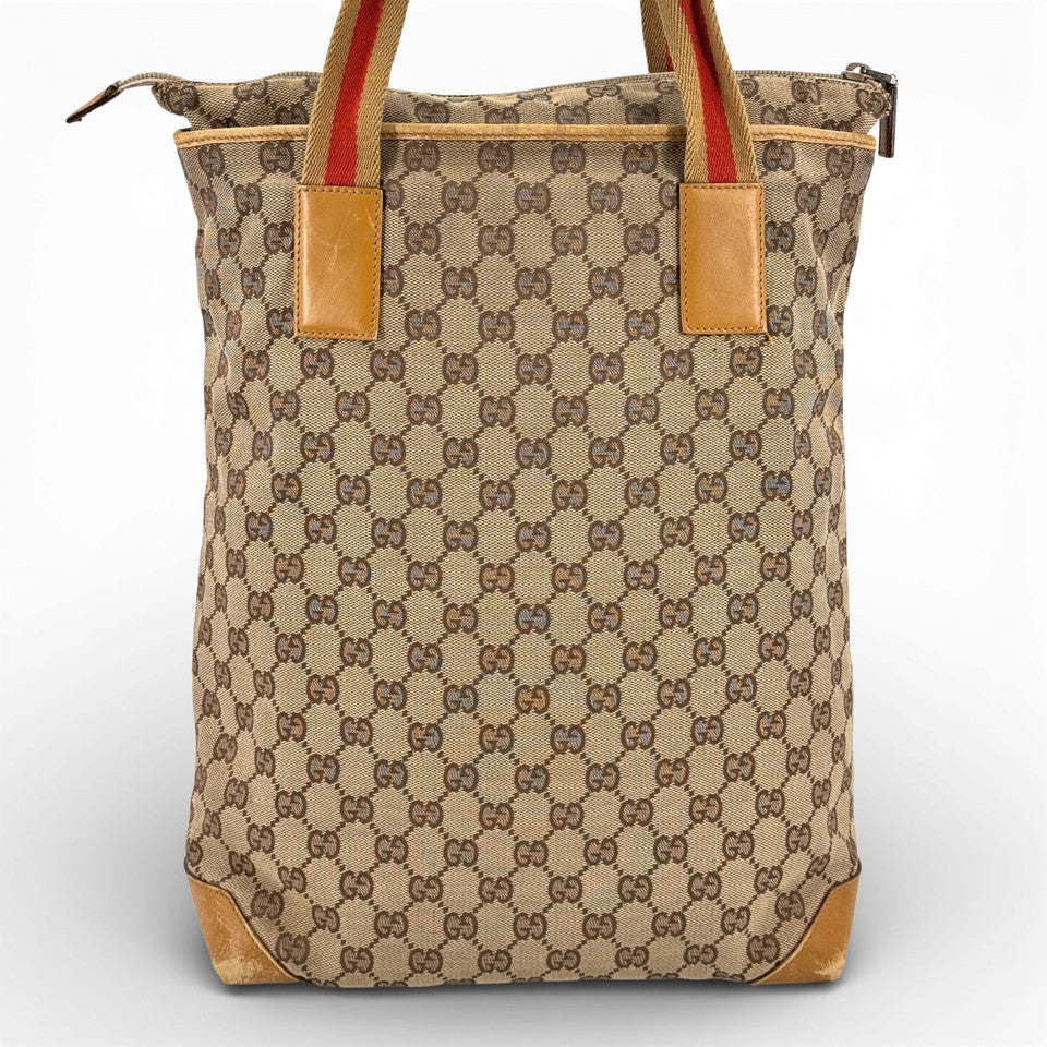GUCCI GGキャンバス ベージュ ショルダーバッグ