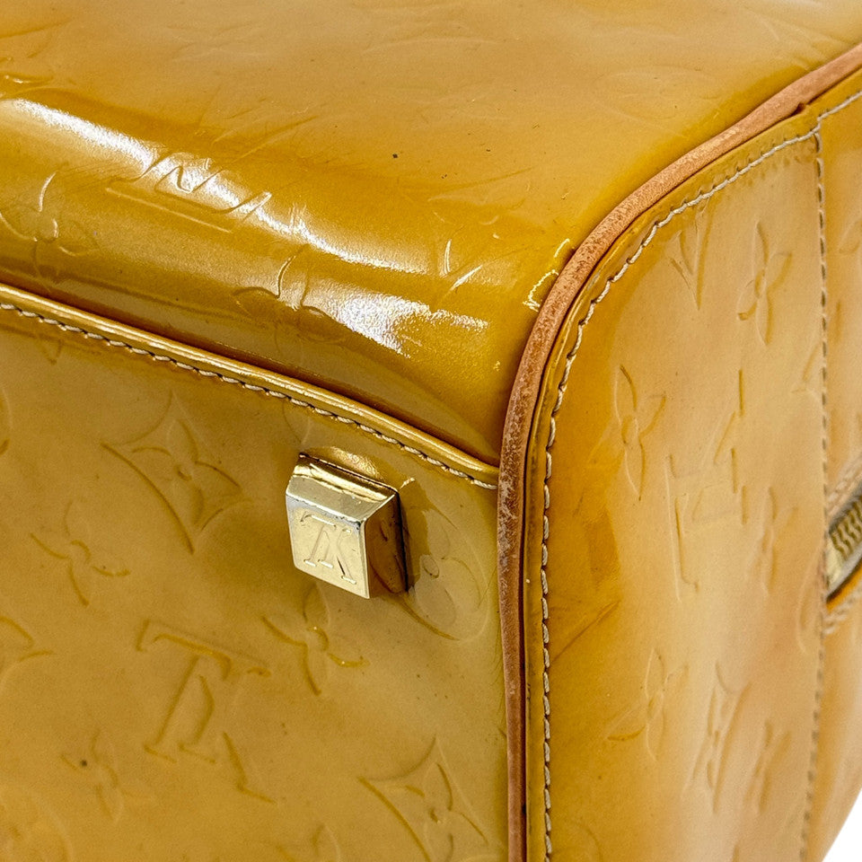 LOUIS VUITTON モノグラム ヴェルニ イエロー トンプキンス・スクエア M91102 ハンドバッグ