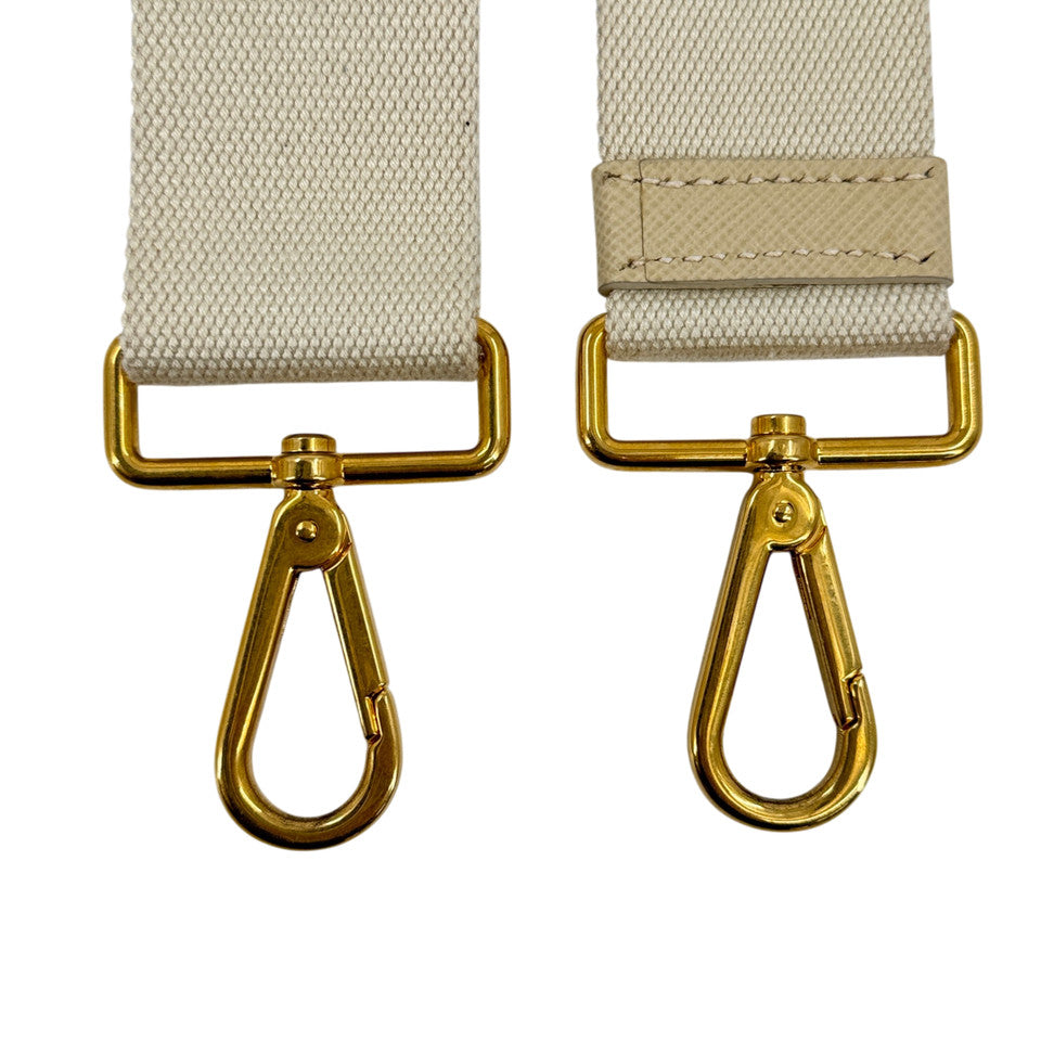 PRADA ミラノ デニム ホワイト カナパ 2WAY ハンドバッグ