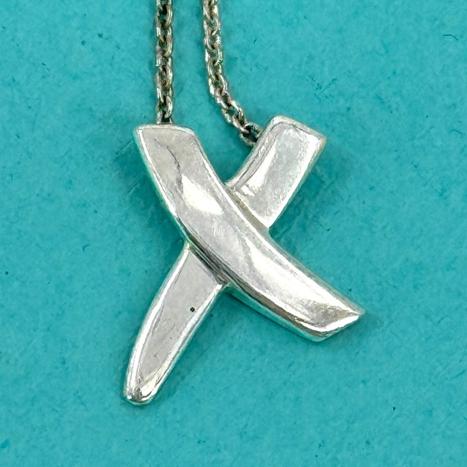 TIFFANY ネックレス   キス クロス  925 SV