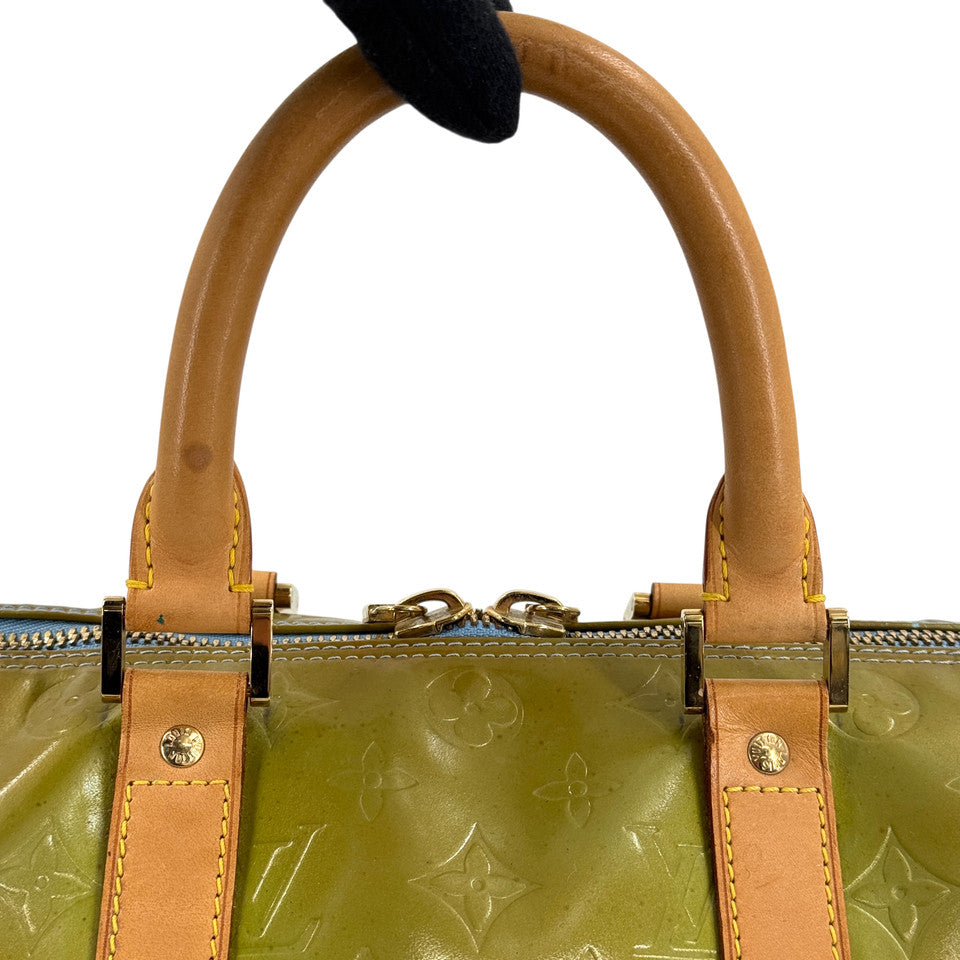 LOUIS VUITTON モノグラム ヴェルニ グリーン マーサー 45 M91001 ボストン