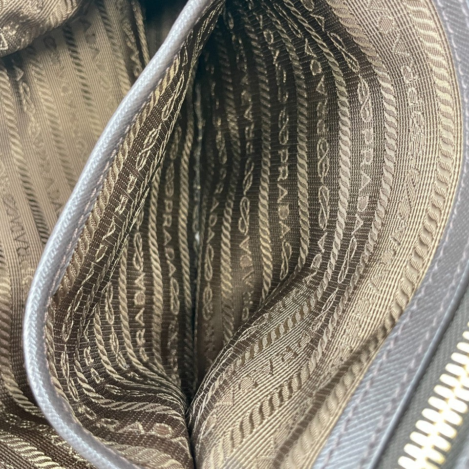 PRADA ミラノナイロン&サフィアーノレザー 2WAY Bruciato ショルダーバッグ
