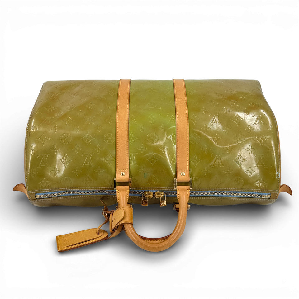 LOUIS VUITTON モノグラム ヴェルニ グリーン マーサー 45 M91001 ボストン