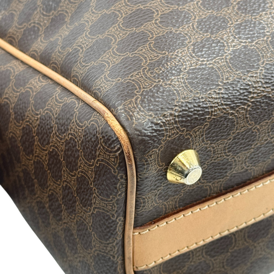 CELINE マカダム キャンバス ボストンバッグ