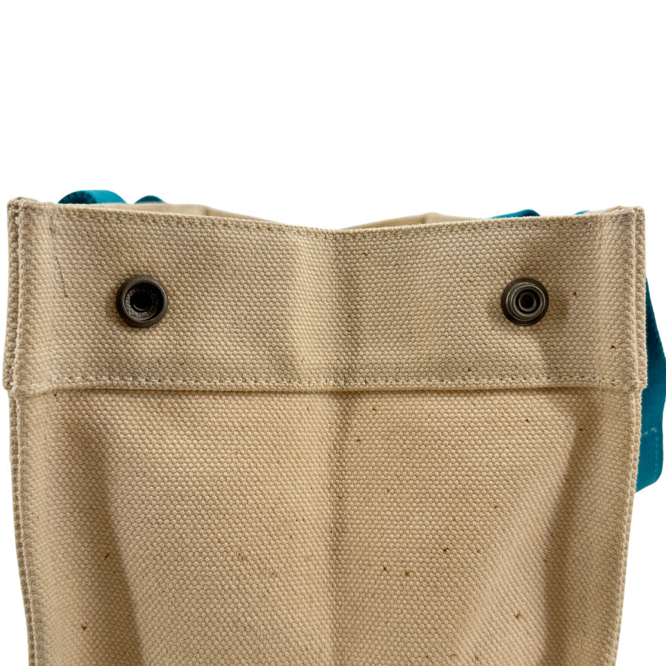 HERMES ホワイト x ブルー ボラボラMM ハンドバッグ