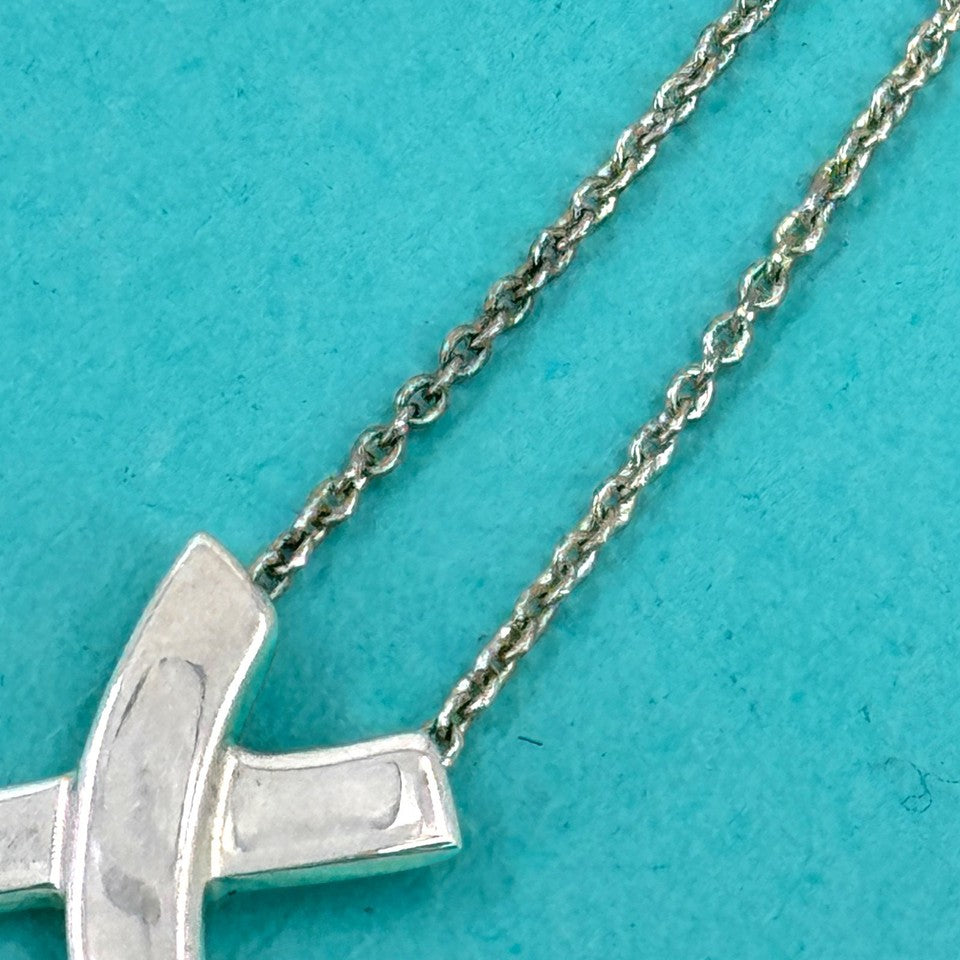 TIFFANY ネックレス   キス クロス  925 SV