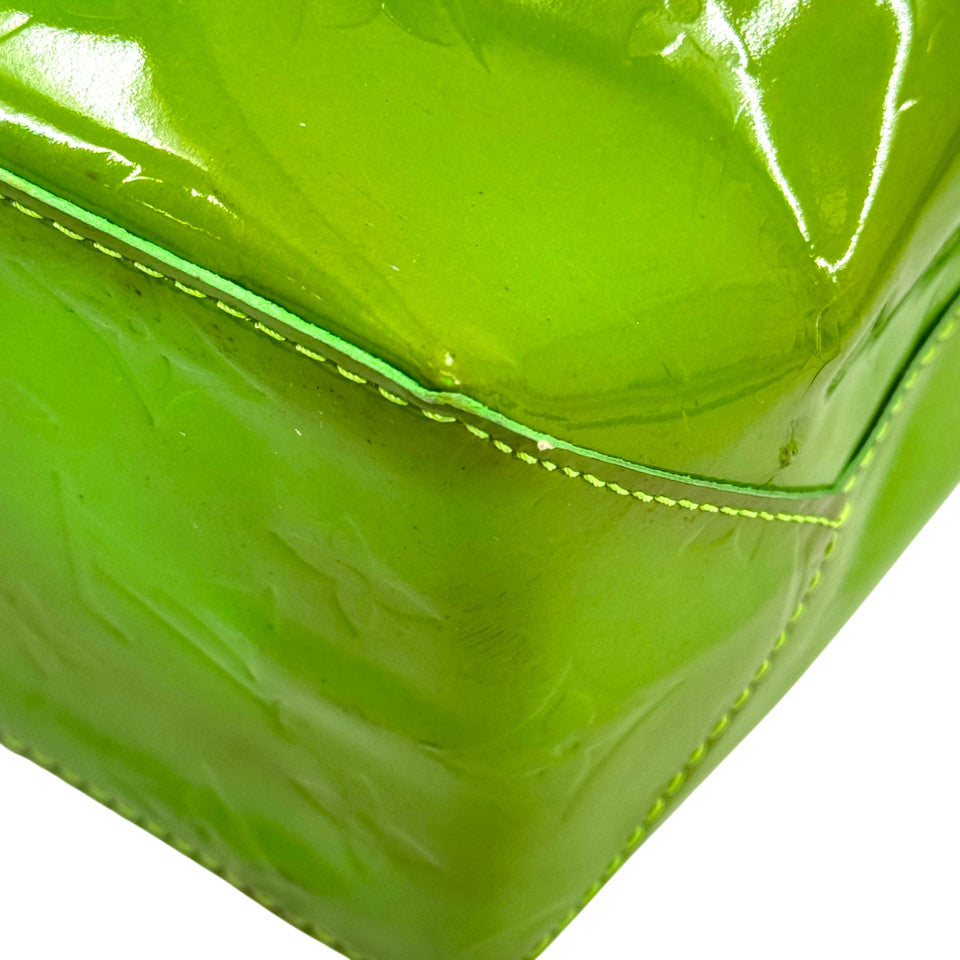 LOUIS VUITTON モノグラム ヴェルニ フルオ　グリーン リードPM M91904 ハンドバッグ