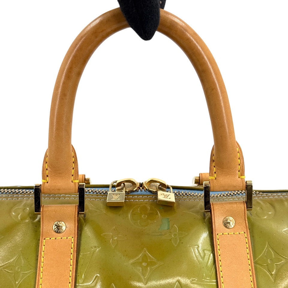 LOUIS VUITTON モノグラム ヴェルニ グリーン マーサー 45 M91001 ボストン