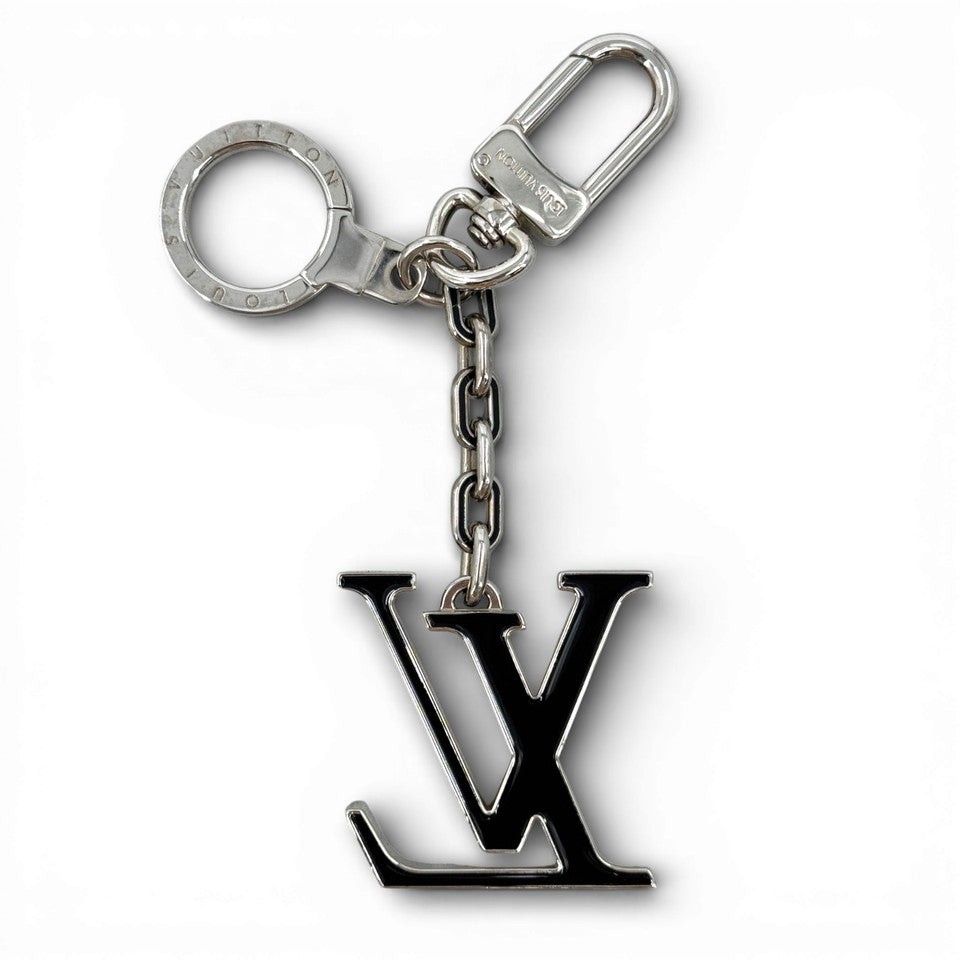 LOUIS VUITTON ポルトクレ プリント イニシャル ブラック M65071 バッグ チャーム