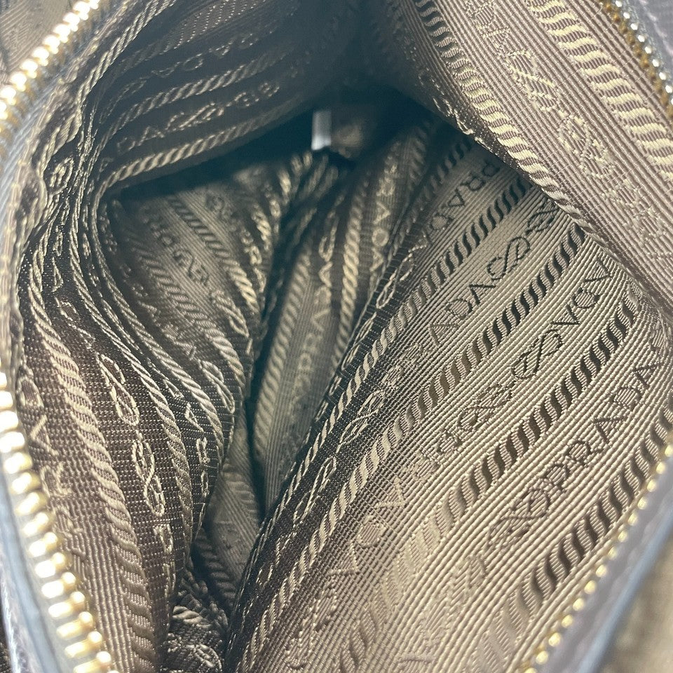 PRADA ミラノナイロン&サフィアーノレザー 2WAY Bruciato ショルダーバッグ