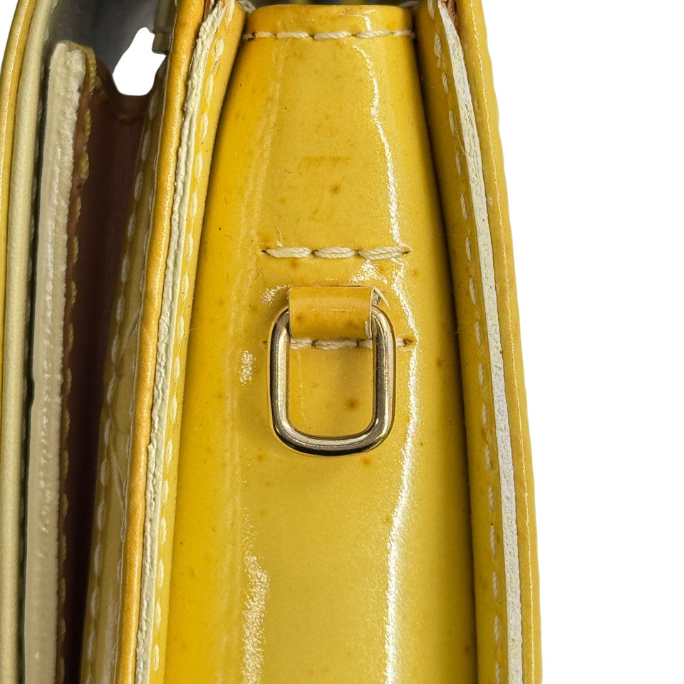 LOUIS VUITTON モノグラム ヴェルニ イエロー モット M91059 アクセサリー ポーチ