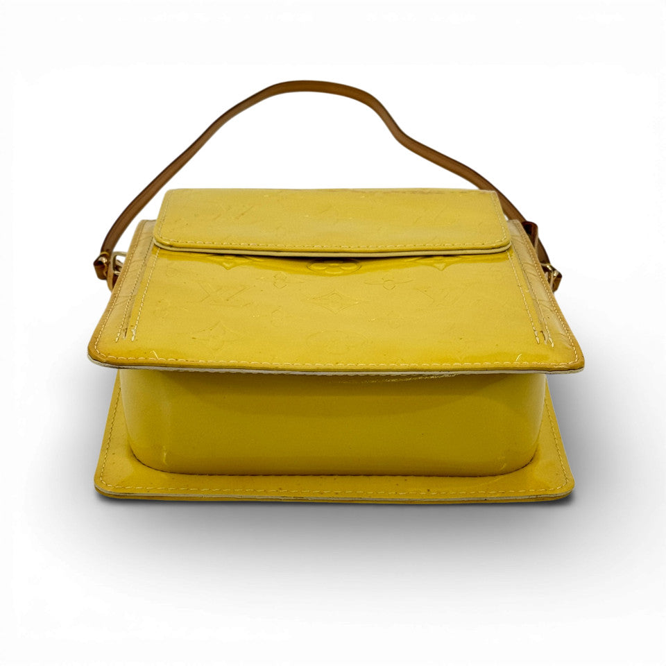 LOUIS VUITTON モノグラム ヴェルニ イエロー モット M91059 アクセサリー ポーチ