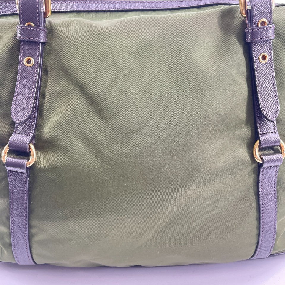 PRADA ミラノナイロン&サフィアーノレザー 2WAY Bruciato ショルダーバッグ