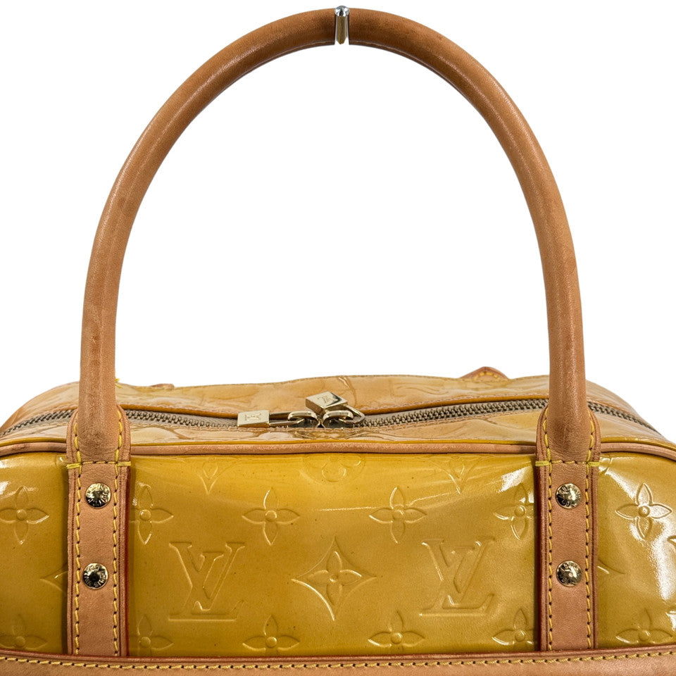 LOUIS VUITTON モノグラム ヴェルニ イエロー トンプキンス・スクエア M91102 ハンドバッグ
