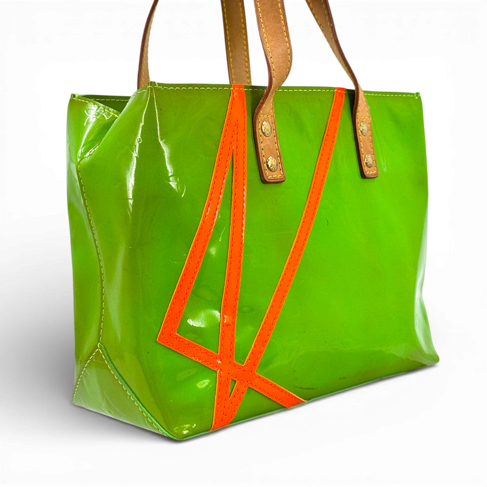 LOUIS VUITTON モノグラム ヴェルニ フルオ　グリーン リードPM M91904 ハンドバッグ