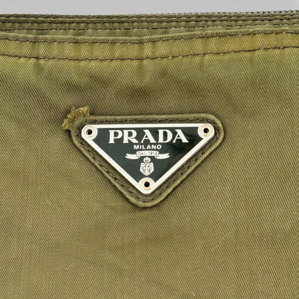 PRADA ミラノ グリーン ナイロン ショルダーバッグ