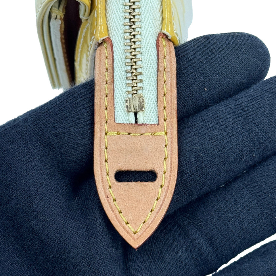 LOUIS VUITTON モノグラム ヴェルニ イエロー モット M91059 アクセサリー ポーチ