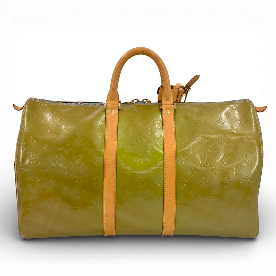 LOUIS VUITTON モノグラム ヴェルニ グリーン マーサー 45 M91001 ボストン