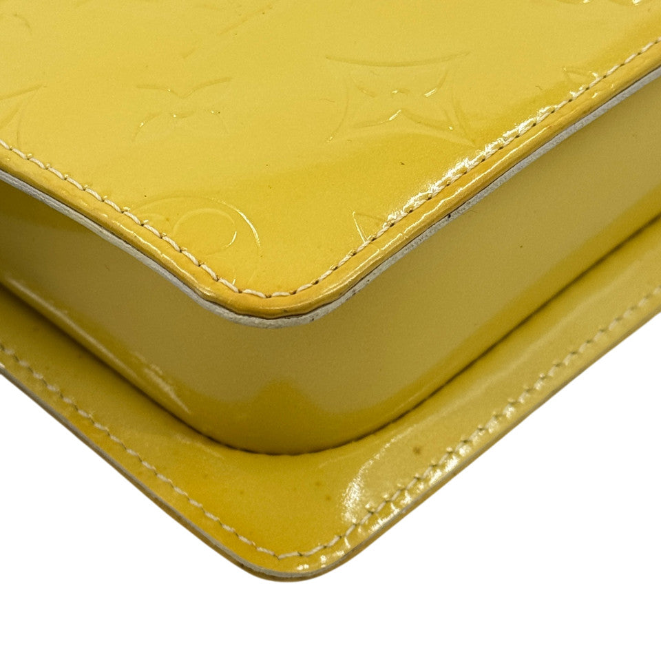 LOUIS VUITTON モノグラム ヴェルニ イエロー モット M91059 アクセサリー ポーチ