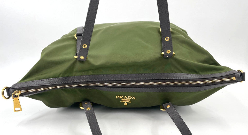 PRADA ミラノナイロン&サフィアーノレザー 2WAY Bruciato ショルダーバッグ